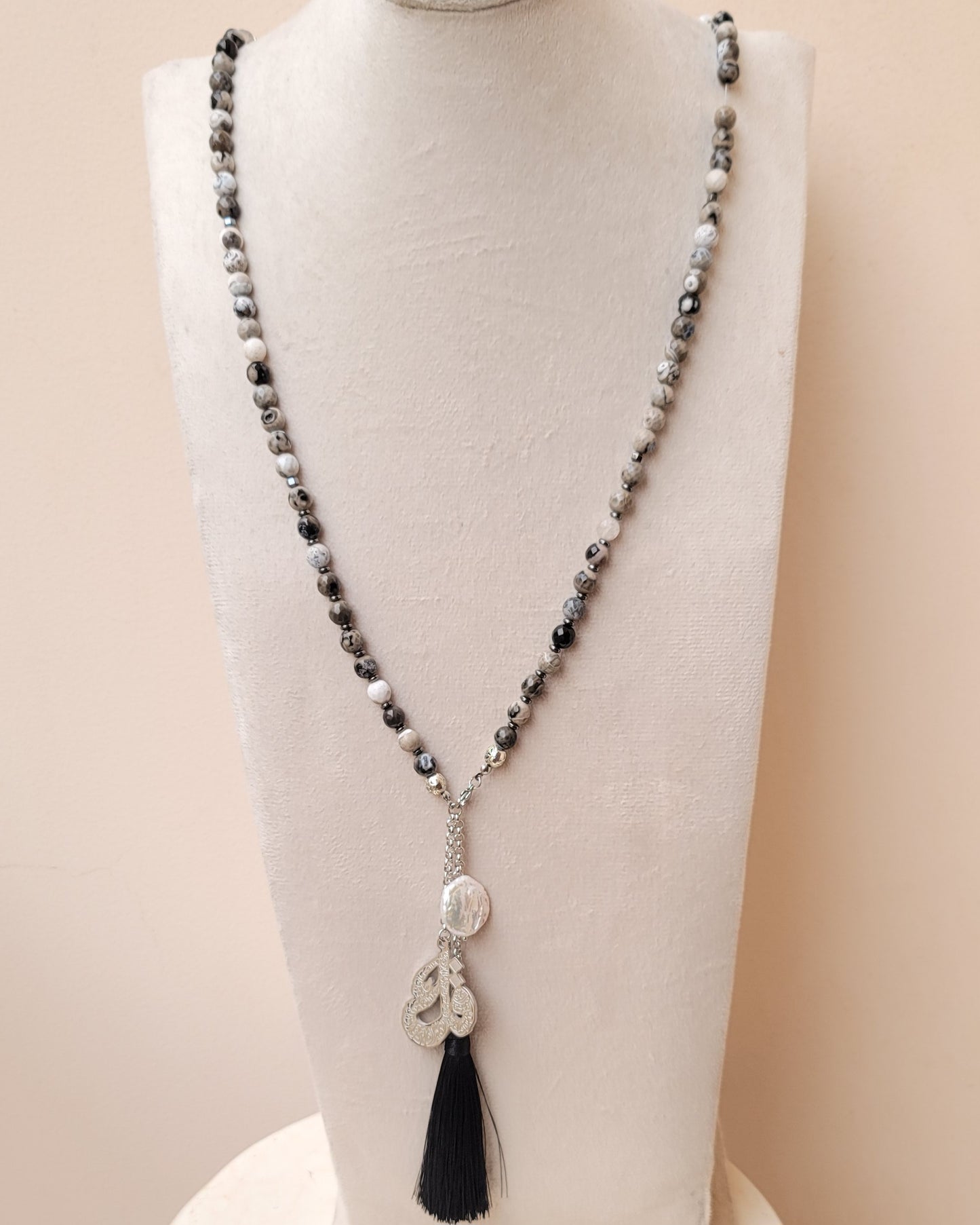 99 Wearable Long Agate Sebha / Necklace