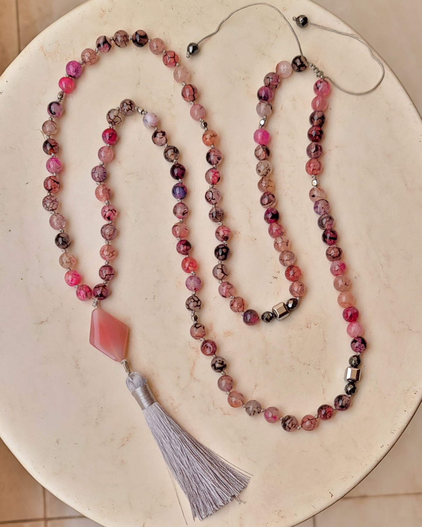 99 Agate Sebha / Necklace / Multilayer Bracelet