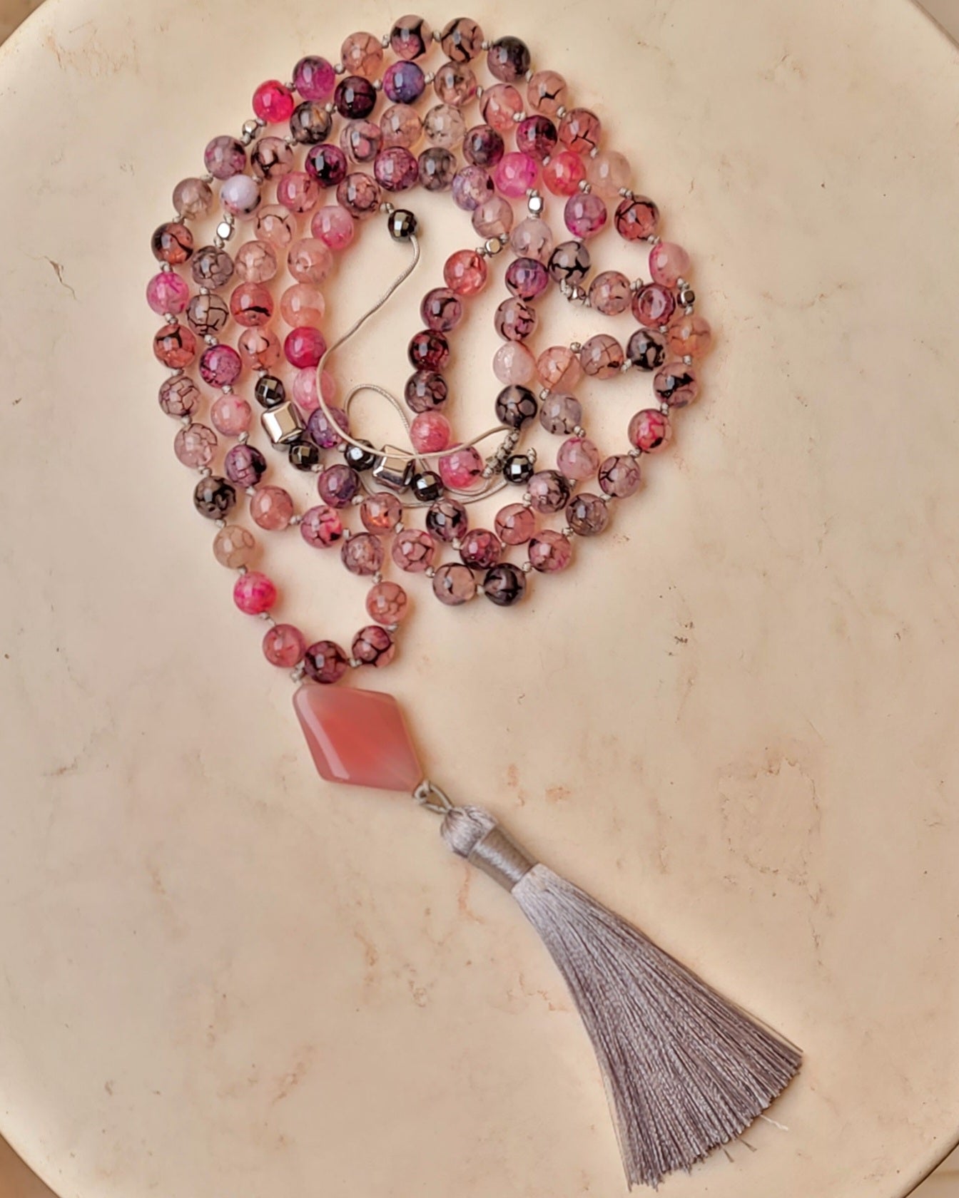 99 Agate Sebha / Necklace / Multilayer Bracelet