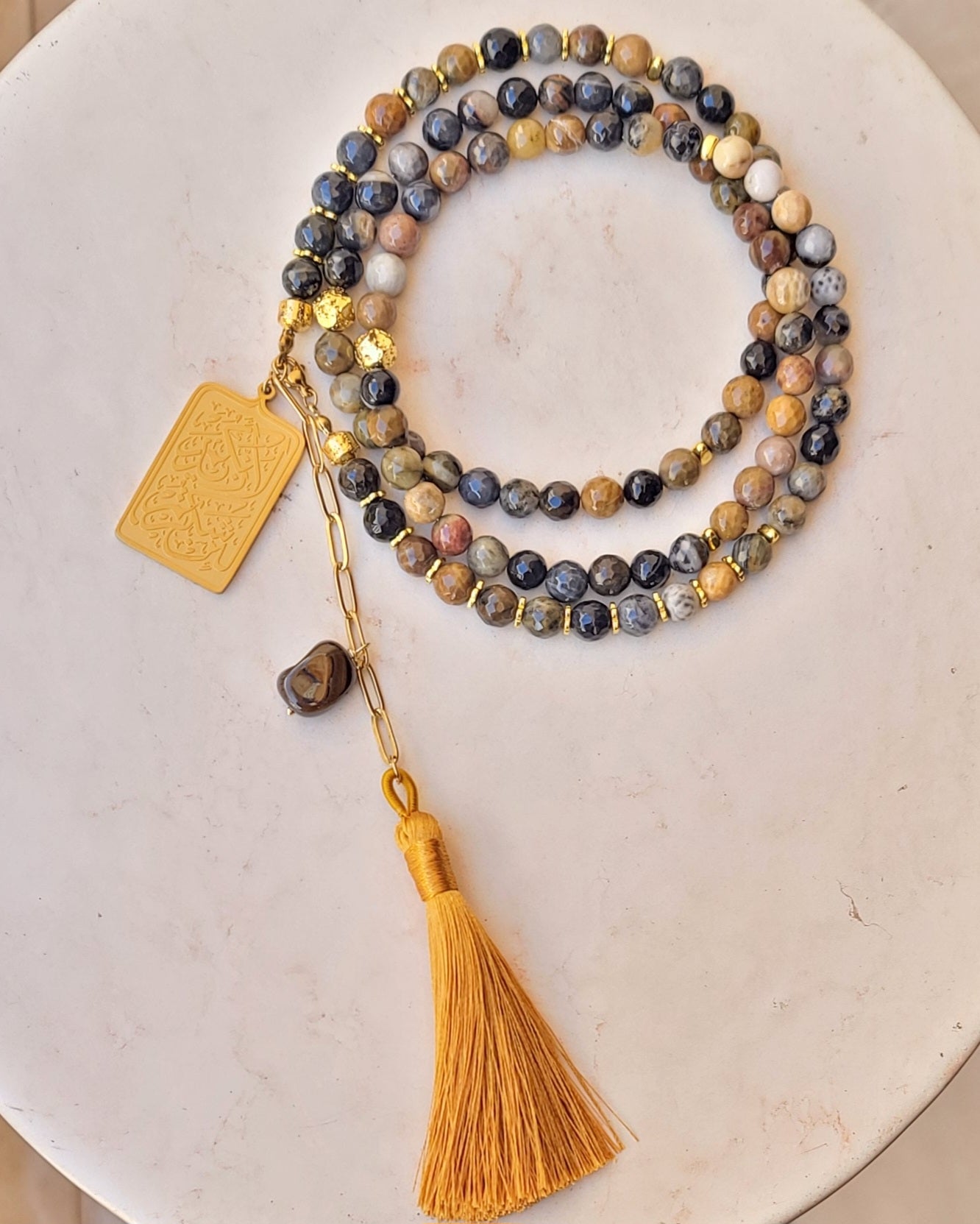 99 Wearable Long Agate Sebha / Necklace