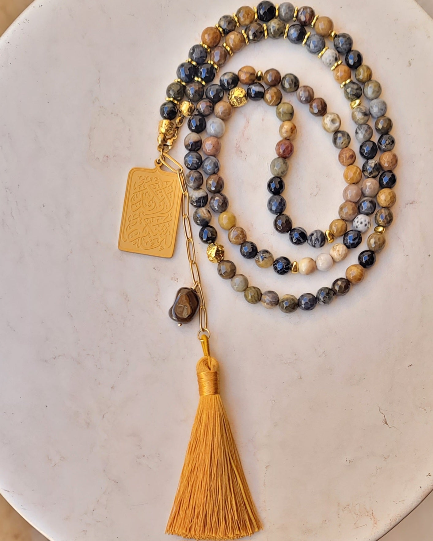 99 Wearable Long Agate Sebha / Necklace