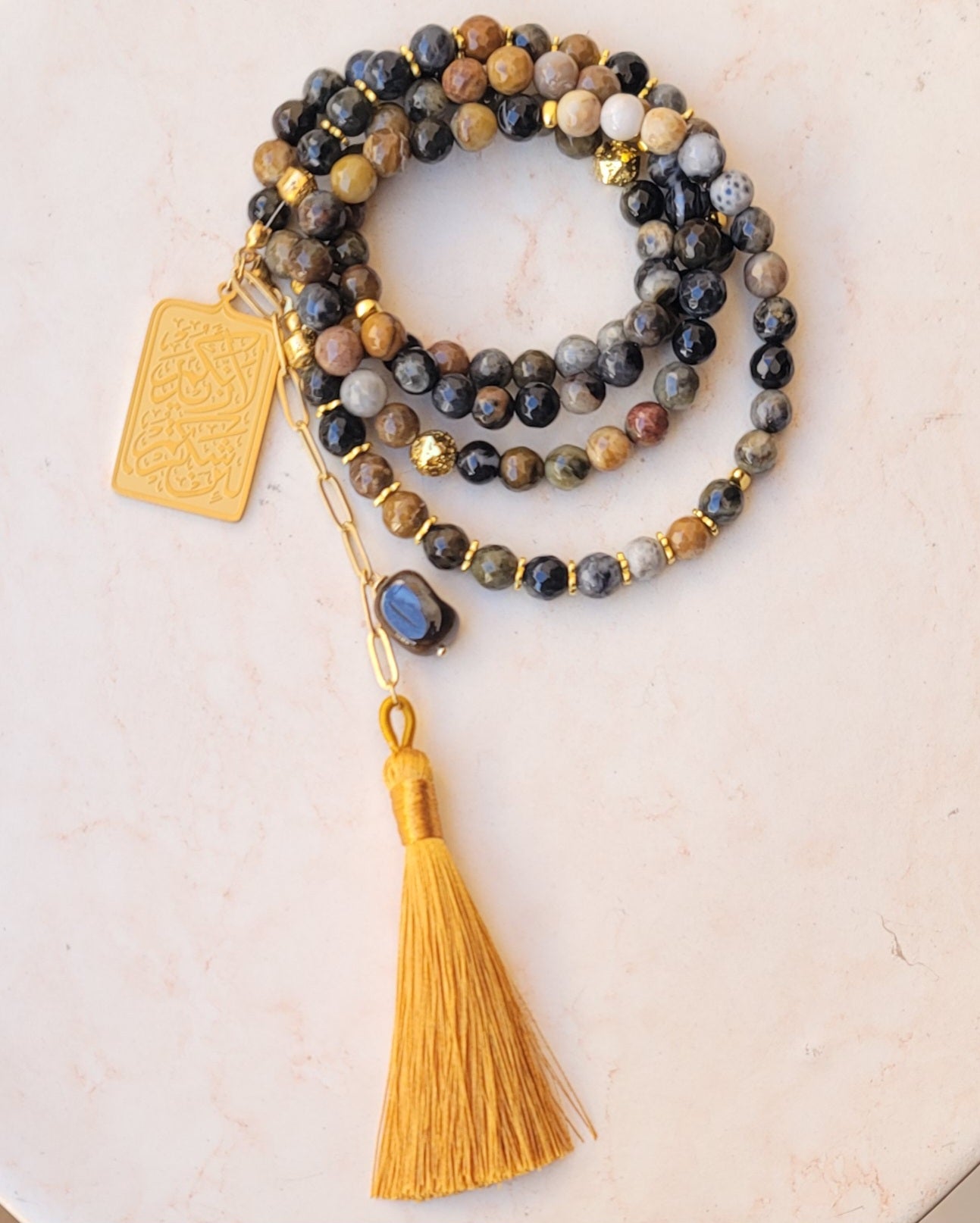 99 Wearable Long Agate Sebha / Necklace