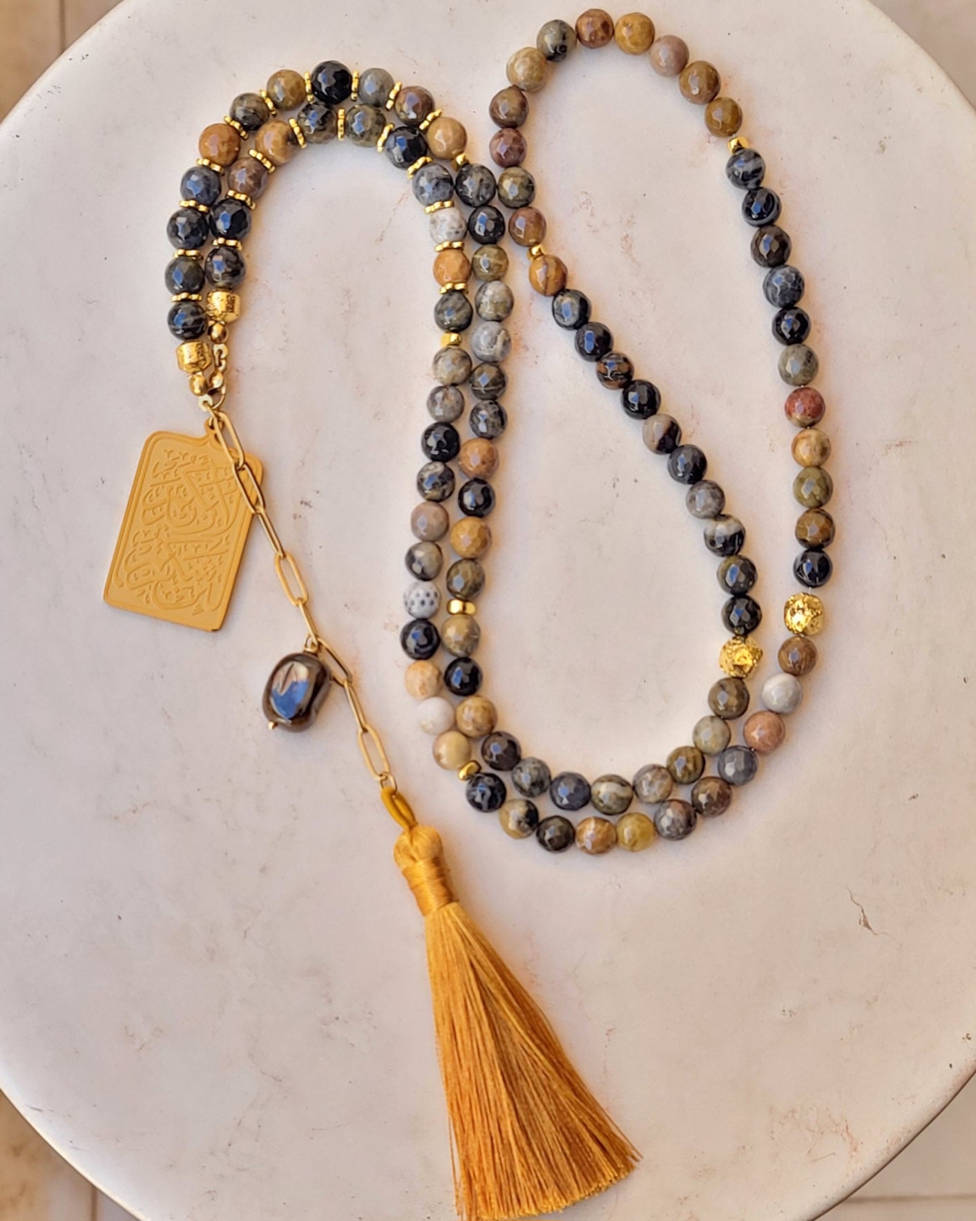 99 Wearable Long Agate Sebha / Necklace