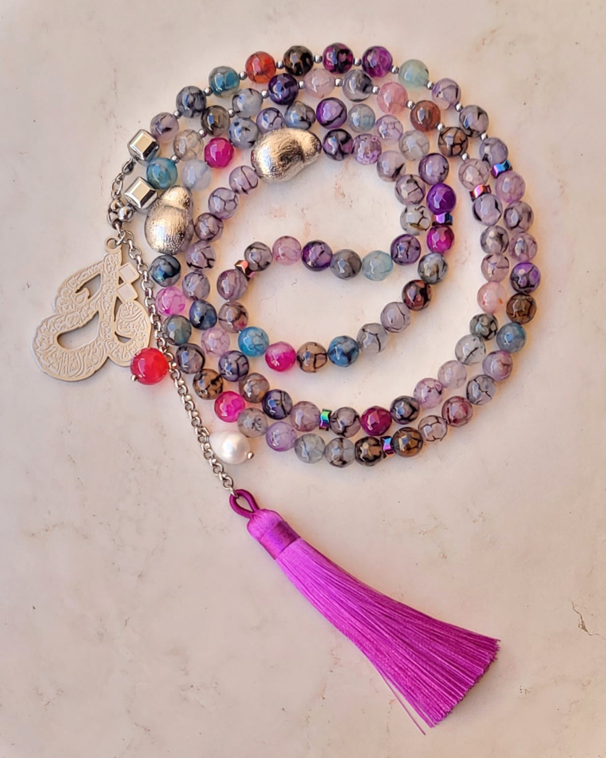 99 Wearable Long Agate Sebha / Necklace