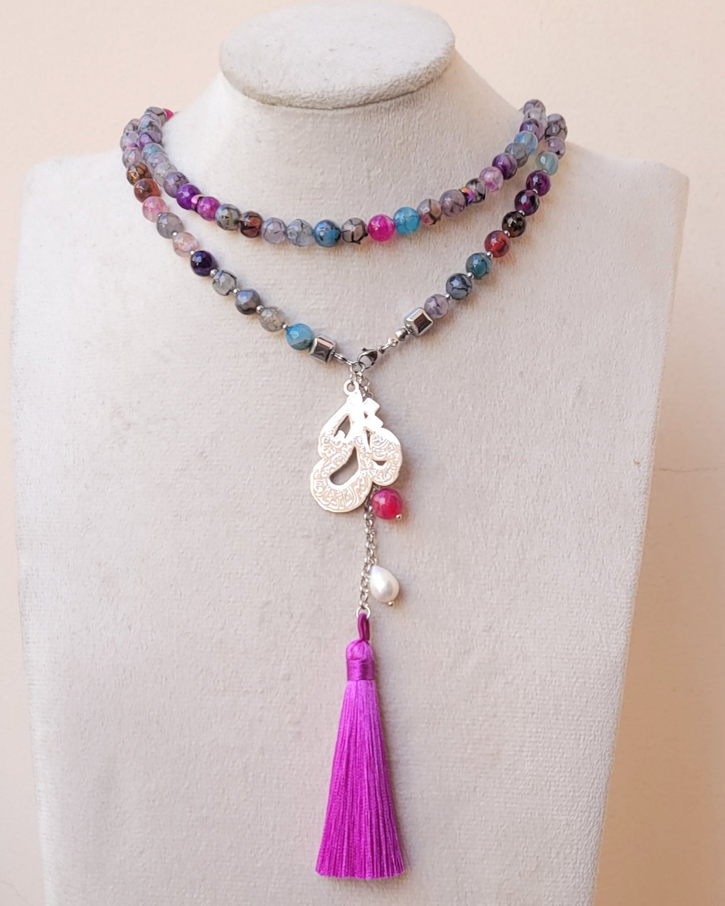 99 Wearable Long Agate Sebha / Necklace