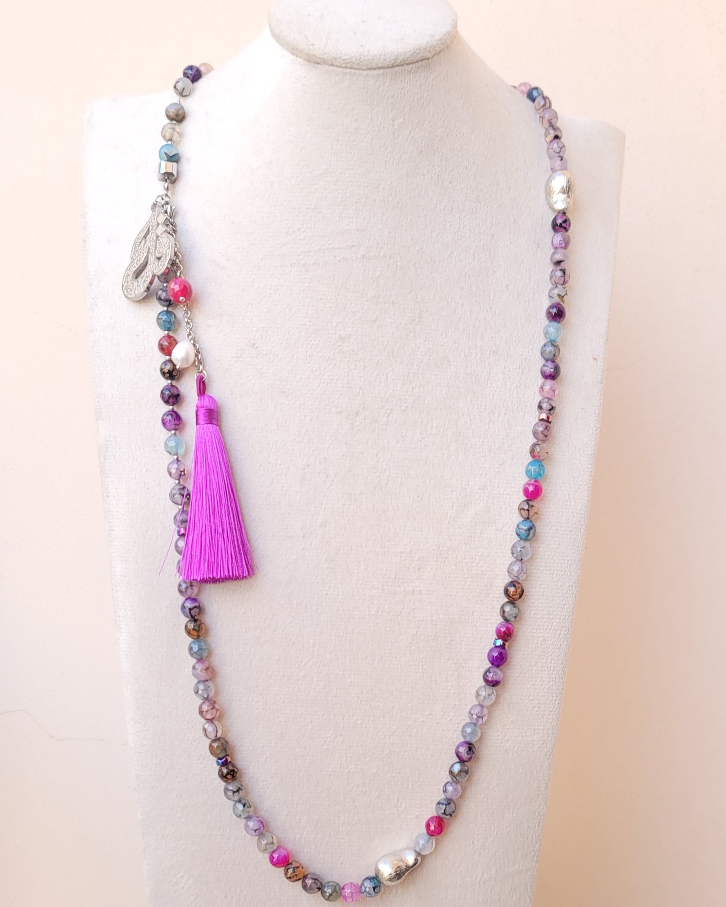 99 Wearable Long Agate Sebha / Necklace