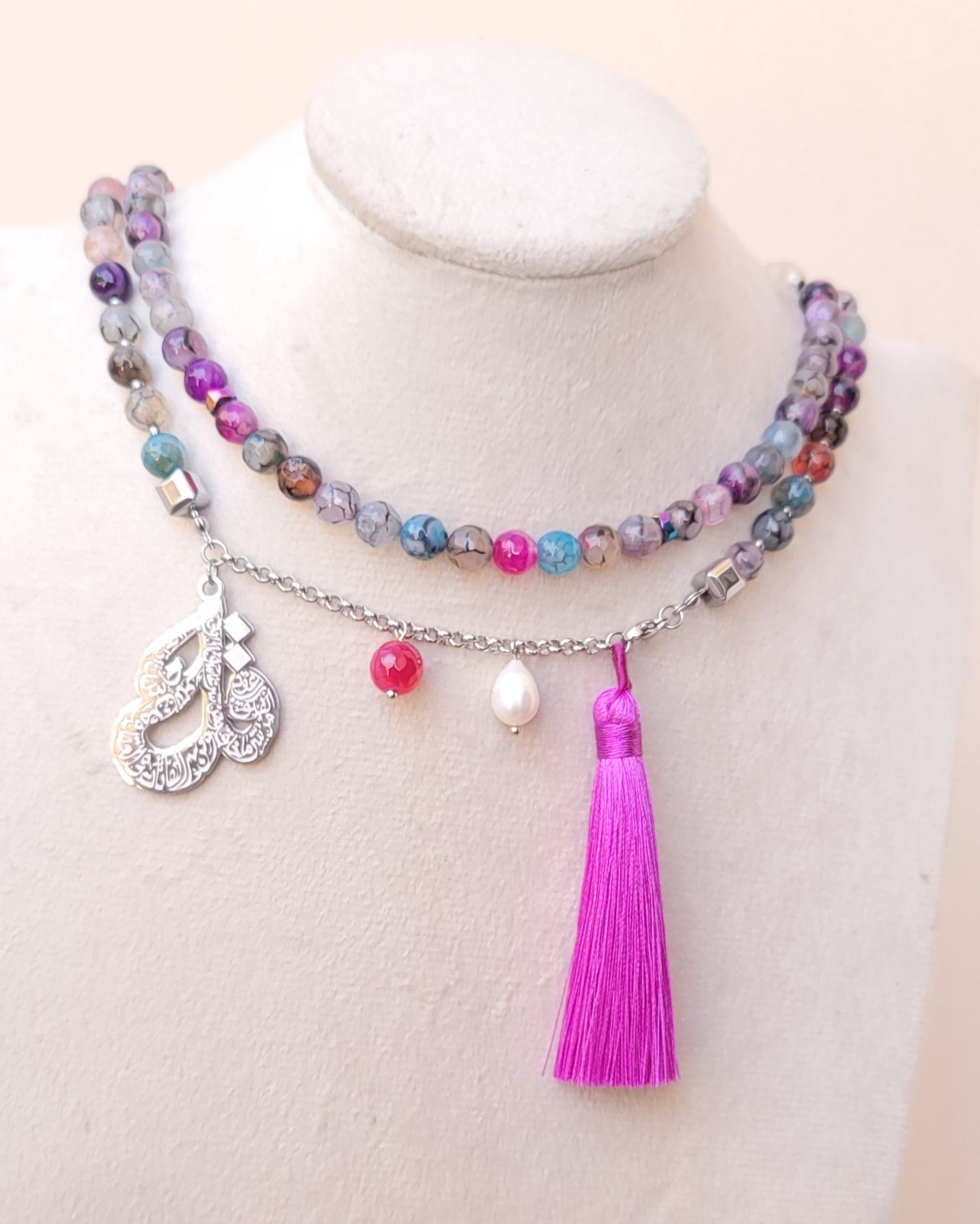 99 Wearable Long Agate Sebha / Necklace