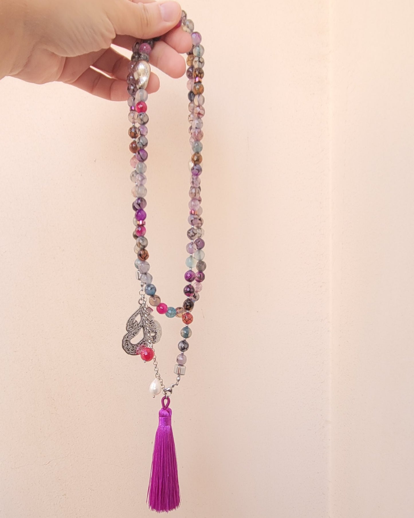 99 Wearable Long Agate Sebha / Necklace