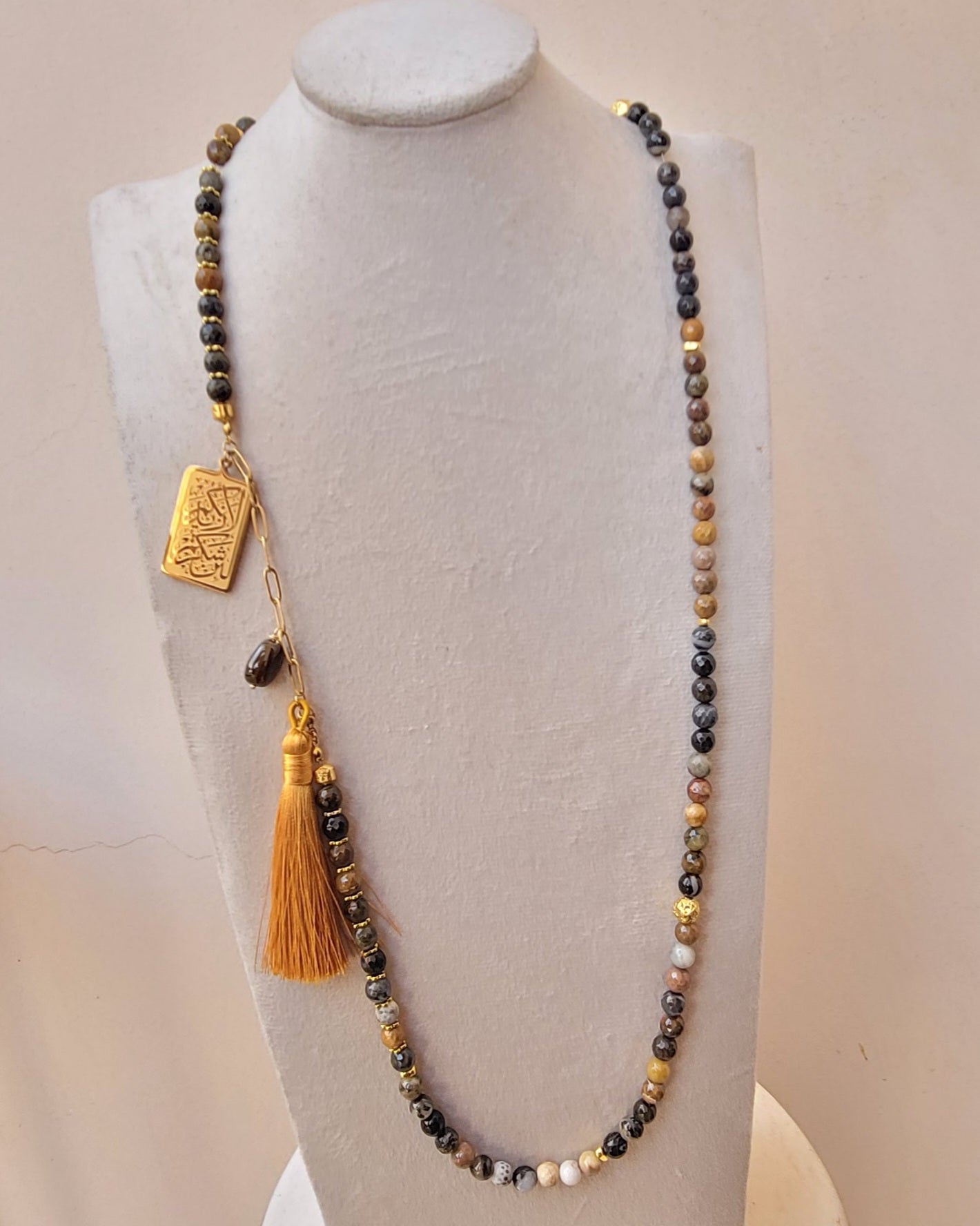 99 Wearable Long Agate Sebha / Necklace