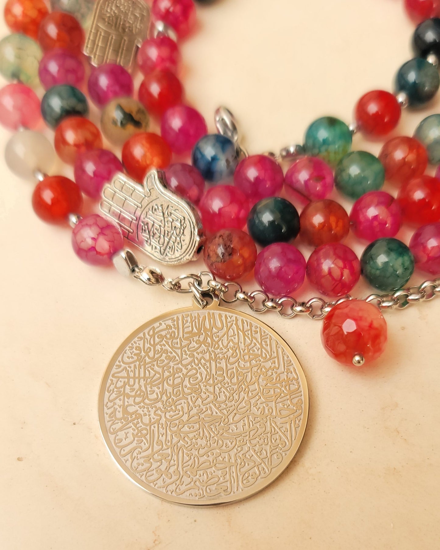 99 Wearable Long Agate Sebha / Necklace (Ayat Alkursi)