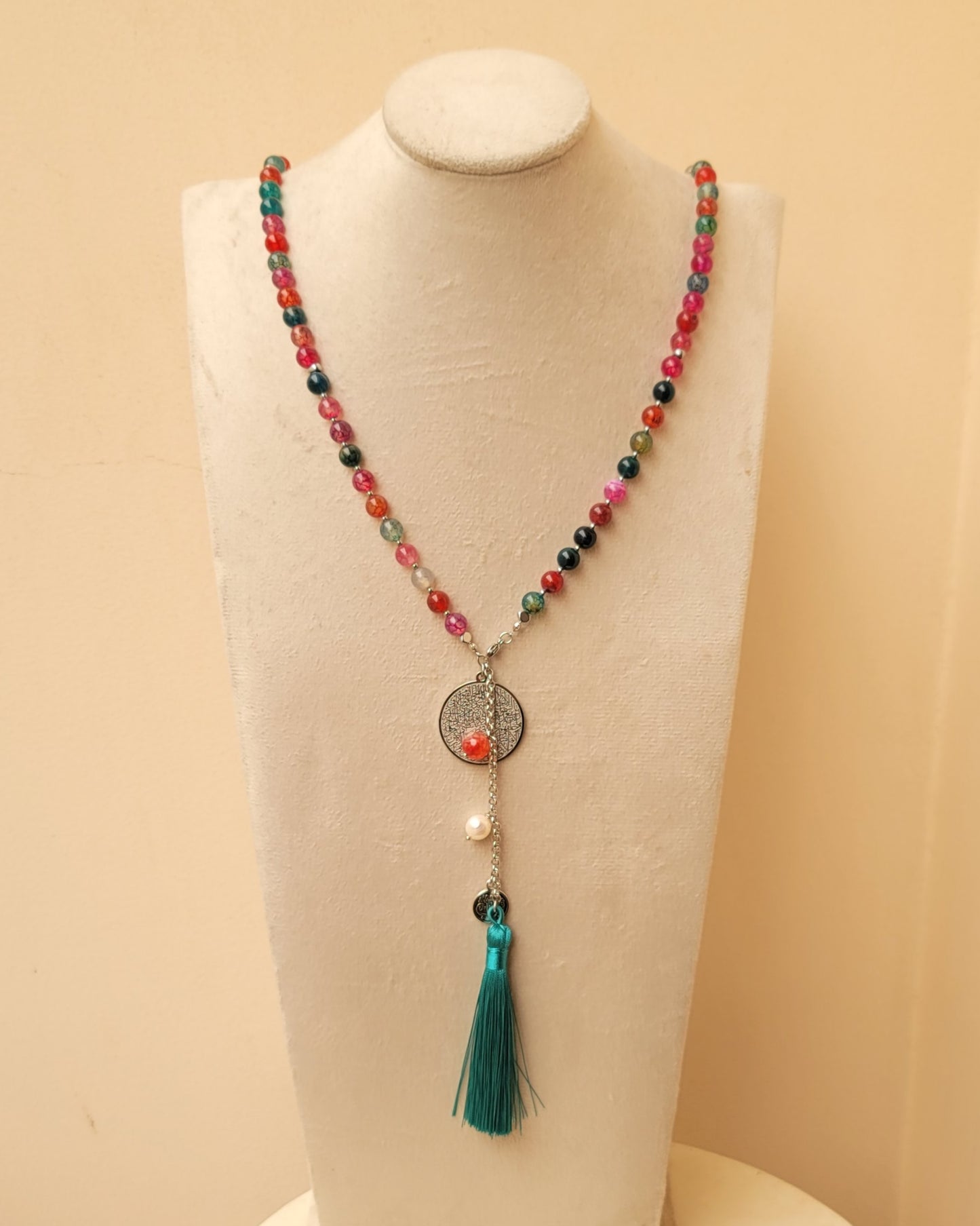 99 Wearable Long Agate Sebha / Necklace (Ayat Alkursi)