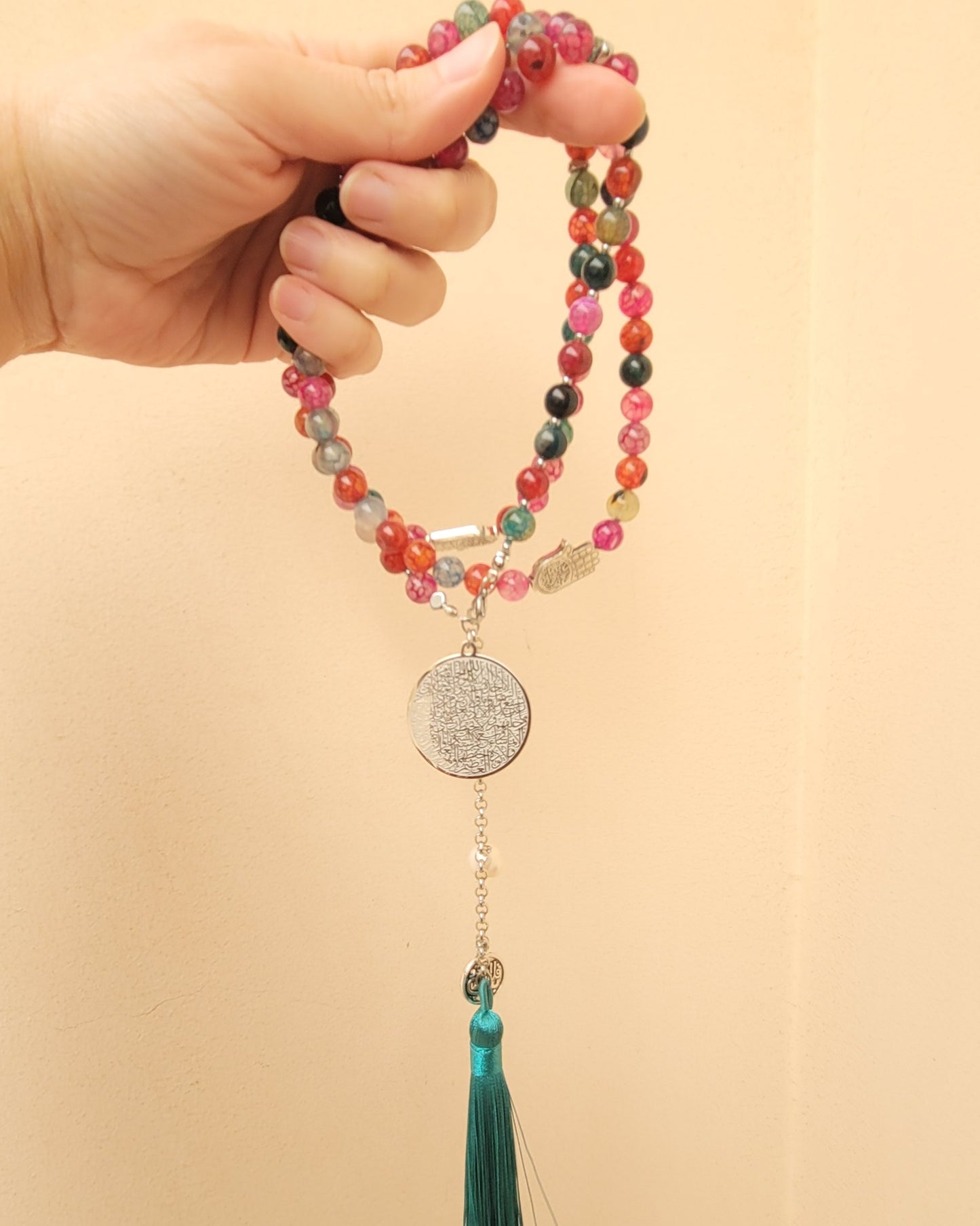 99 Wearable Long Agate Sebha / Necklace (Ayat Alkursi)