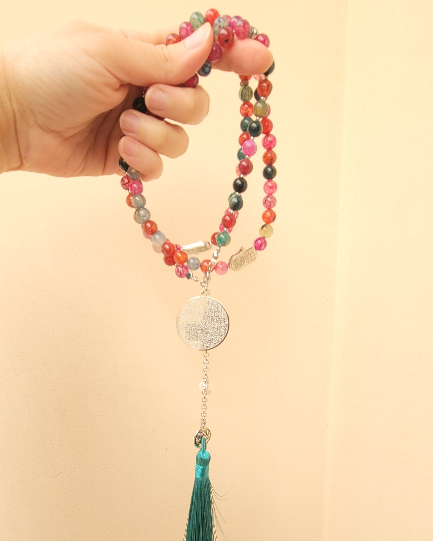99 Wearable Long Agate Sebha / Necklace (Ayat Alkursi)