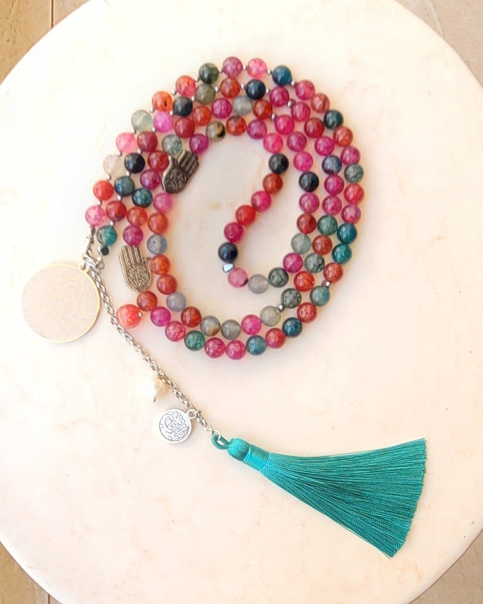 99 Wearable Long Agate Sebha / Necklace (Ayat Alkursi)