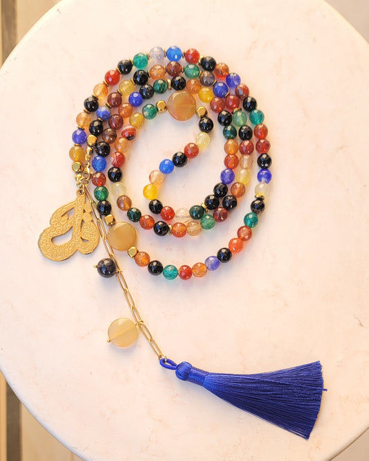 99 Wearable Long Agate Sebha / Necklace