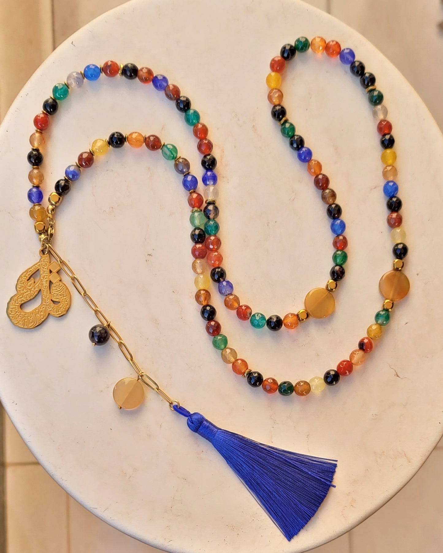 99 Wearable Long Agate Sebha / Necklace