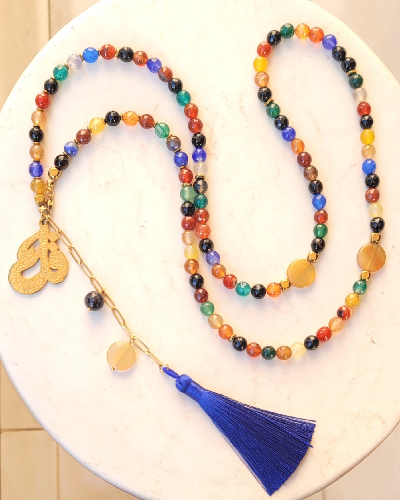 99 Wearable Long Agate Sebha / Necklace