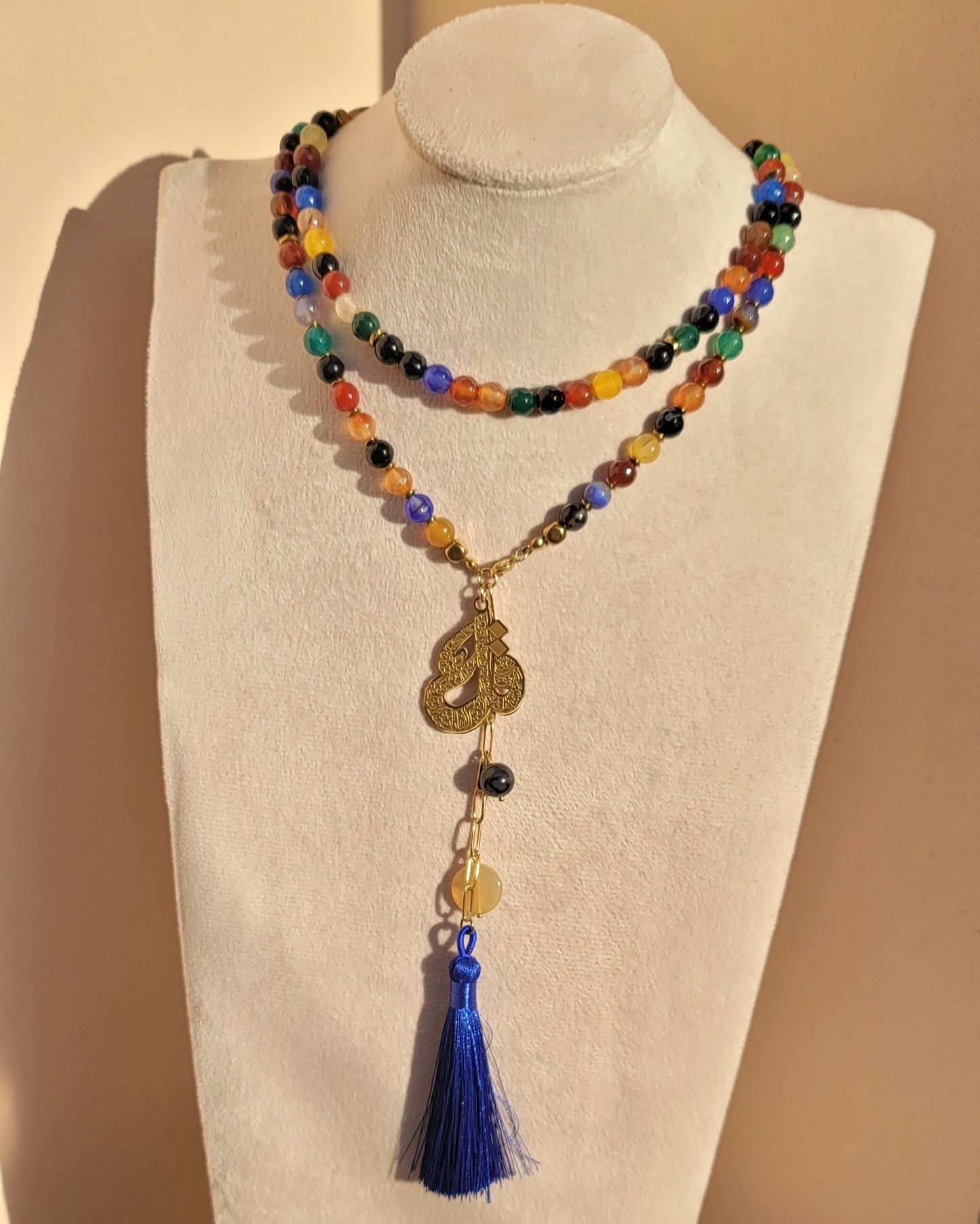 99 Wearable Long Agate Sebha / Necklace