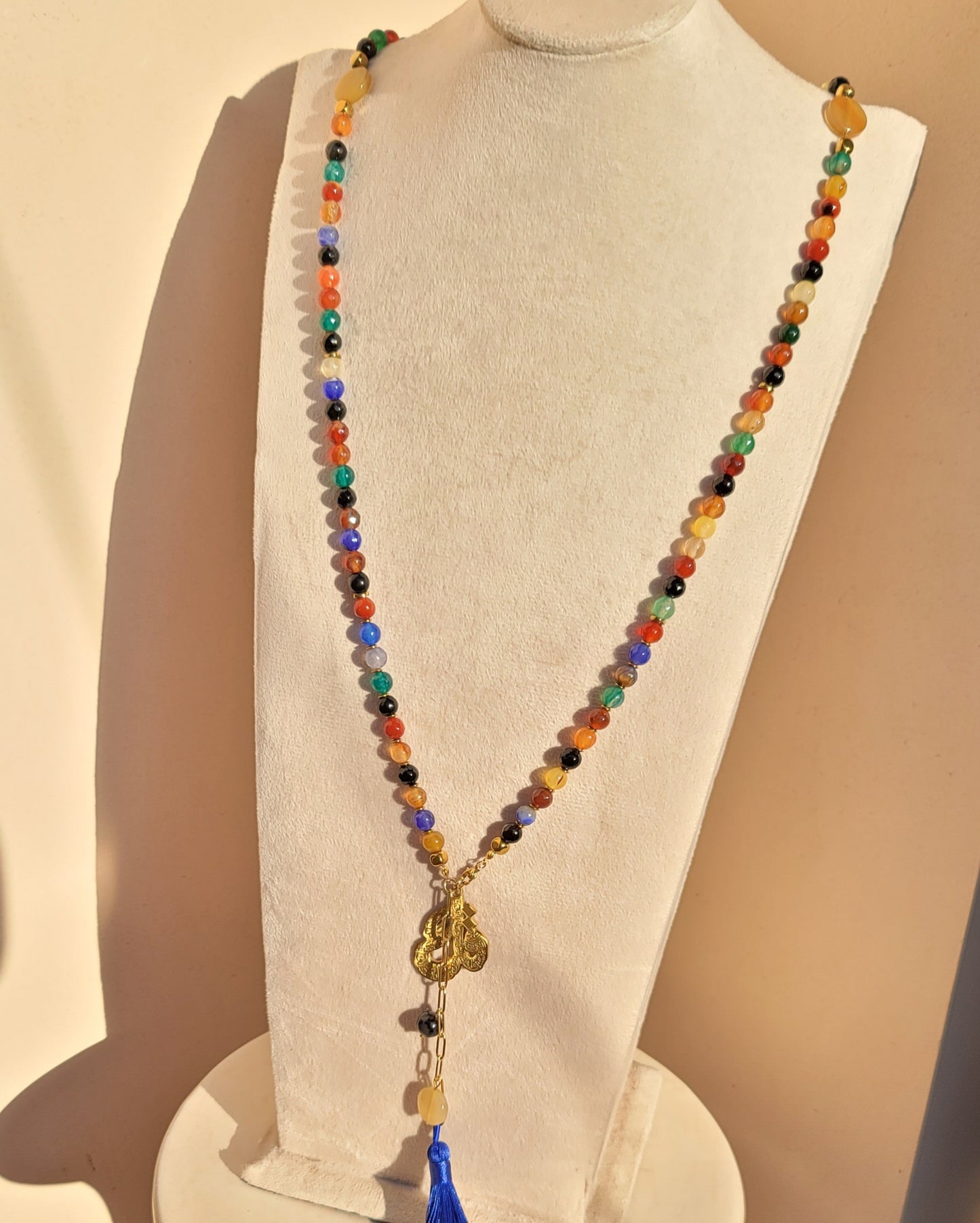 99 Wearable Long Agate Sebha / Necklace