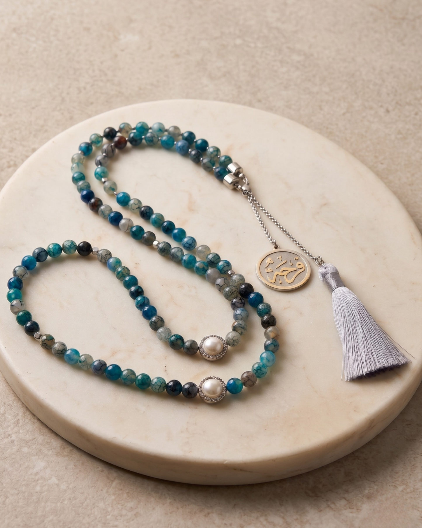 99 Wearable Long Agate Sebha / Necklace