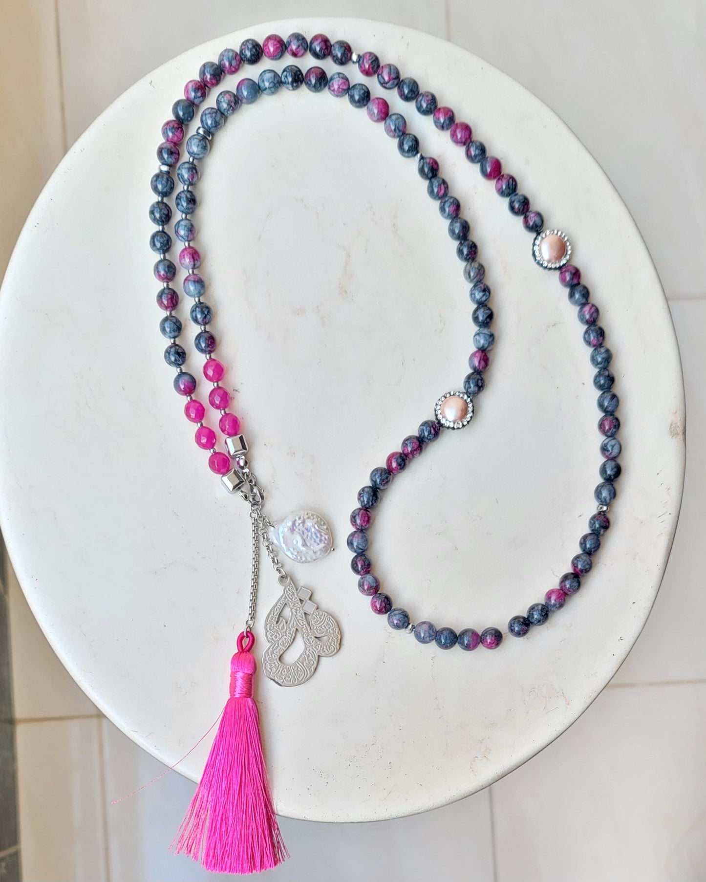 99 Wearable Long Agate Sebha / Necklace