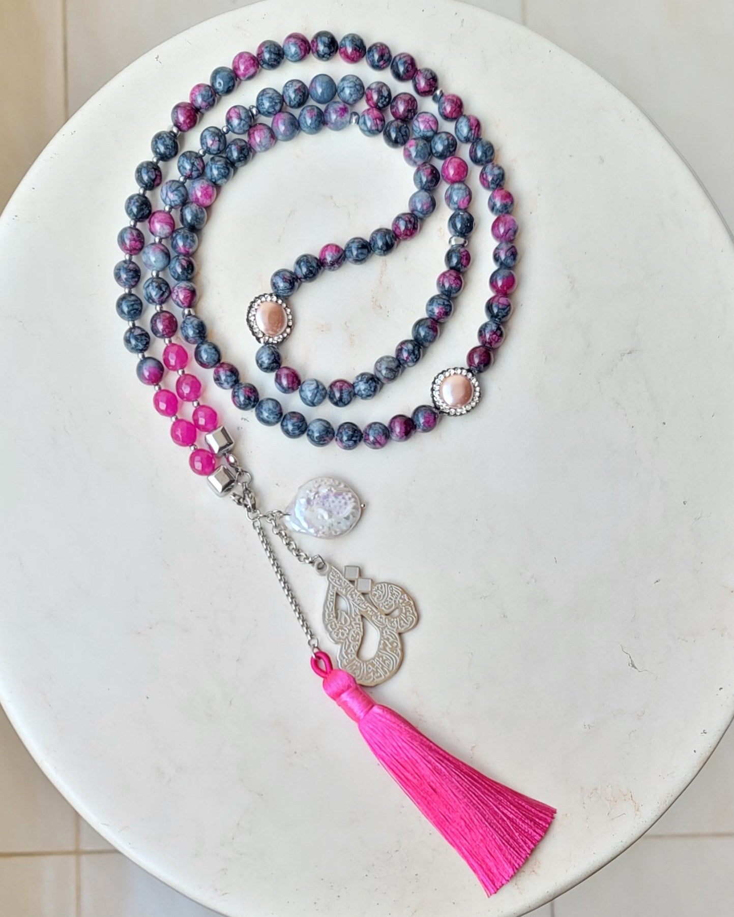 99 Wearable Long Agate Sebha / Necklace