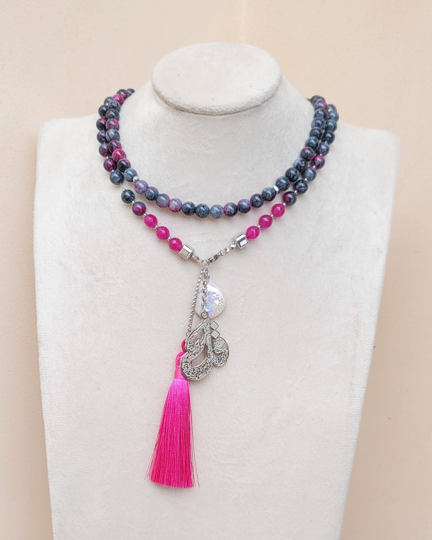 99 Wearable Long Agate Sebha / Necklace