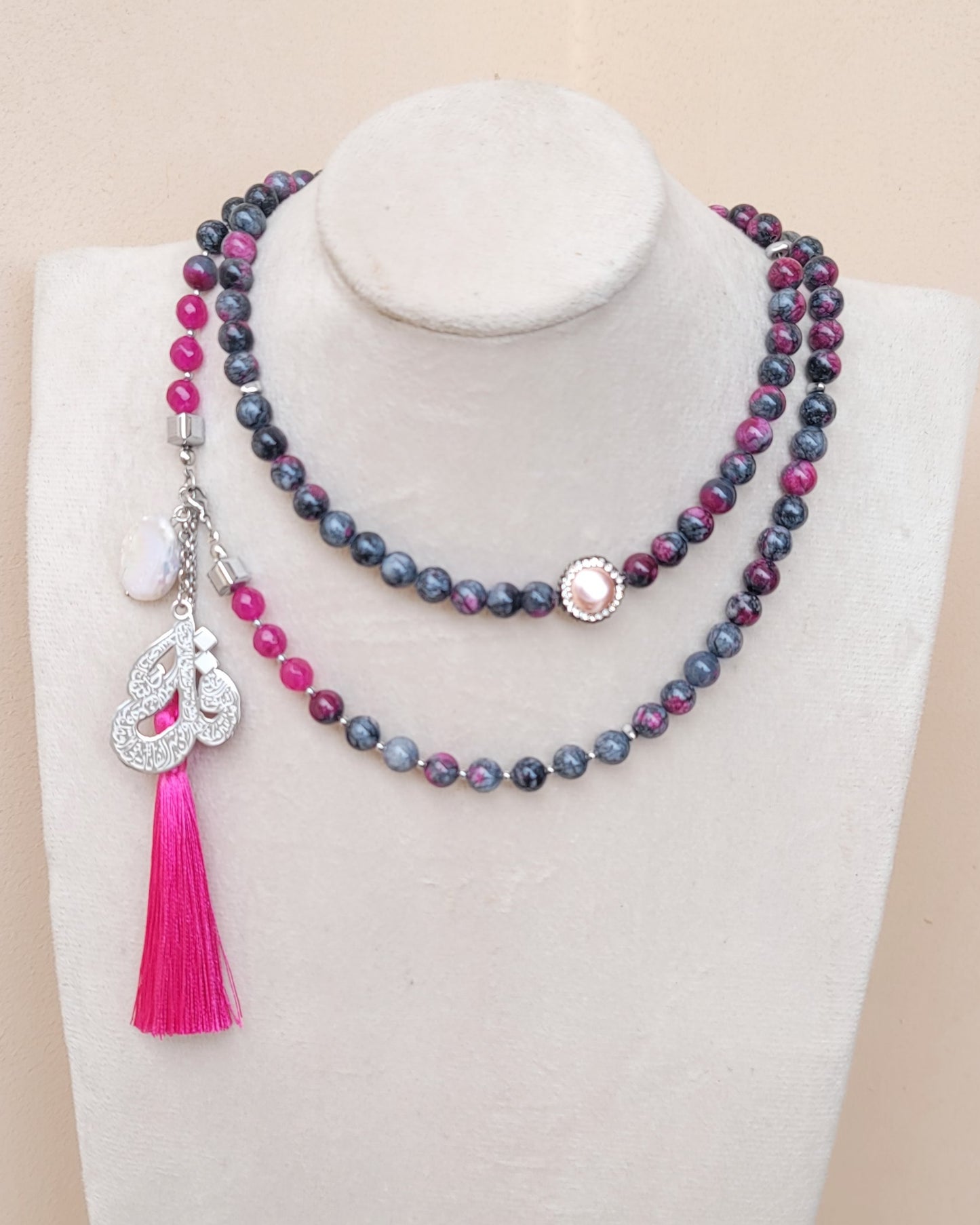 99 Wearable Long Agate Sebha / Necklace