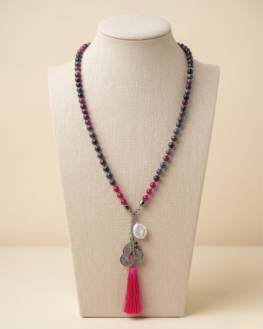 99 Wearable Long Agate Sebha / Necklace