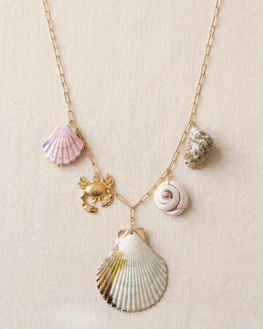 Stainless Steel Summer Necklace With Charms
