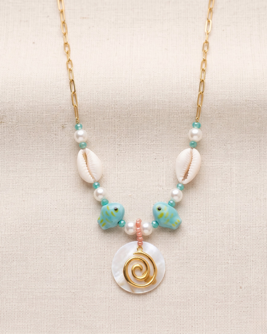 Stainless Steel Summer Necklace With Charms