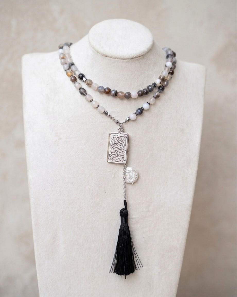 99 Wearable Long Agate Sebha / Necklace