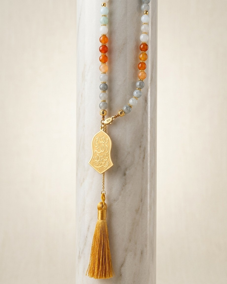 99 Wearable Long Agate Sebha / Necklace