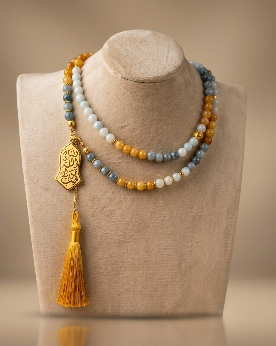 99 Wearable Long Agate Sebha / Necklace