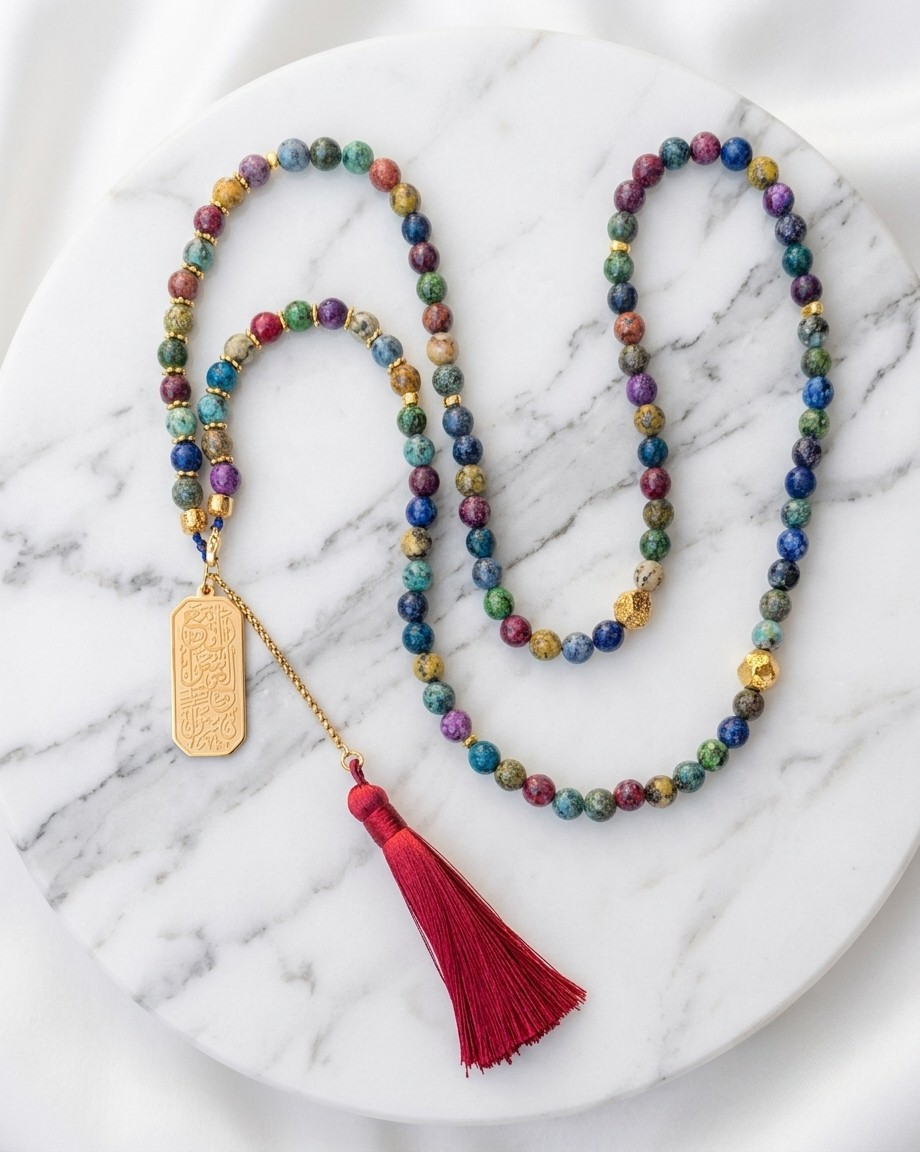 99 Wearable Long Agate Sebha / Necklace
