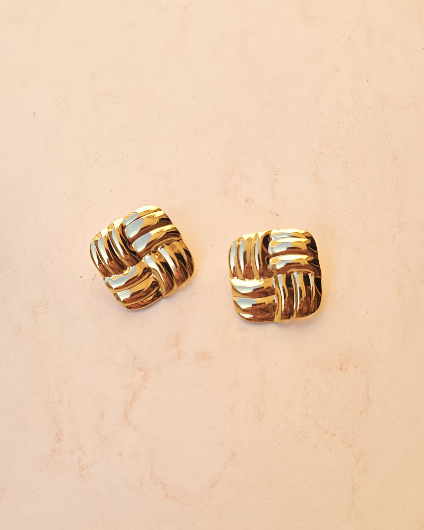 Stainless Steel Gold Plated Earrings