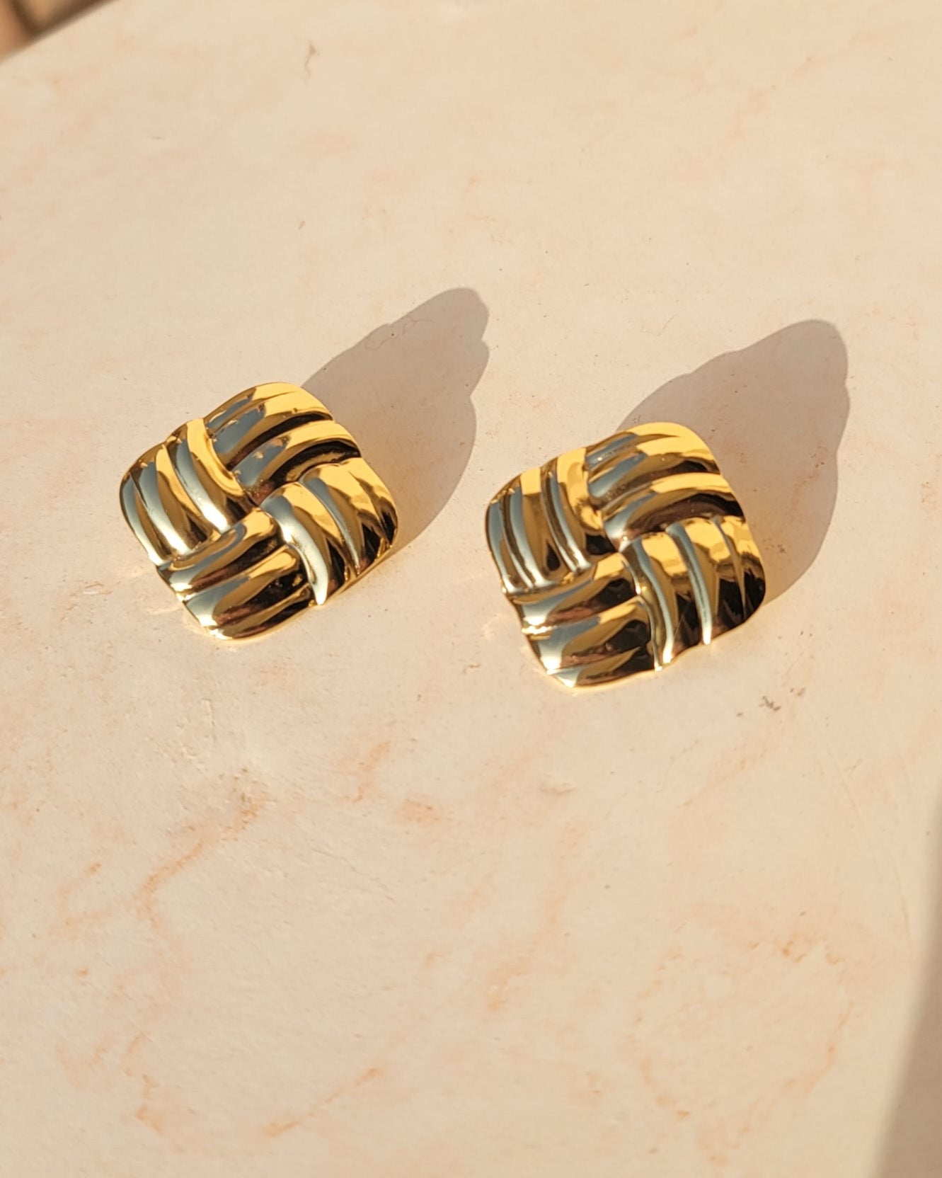 Stainless Steel Gold Plated Earrings