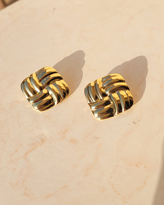 Stainless Steel Gold Plated Earrings