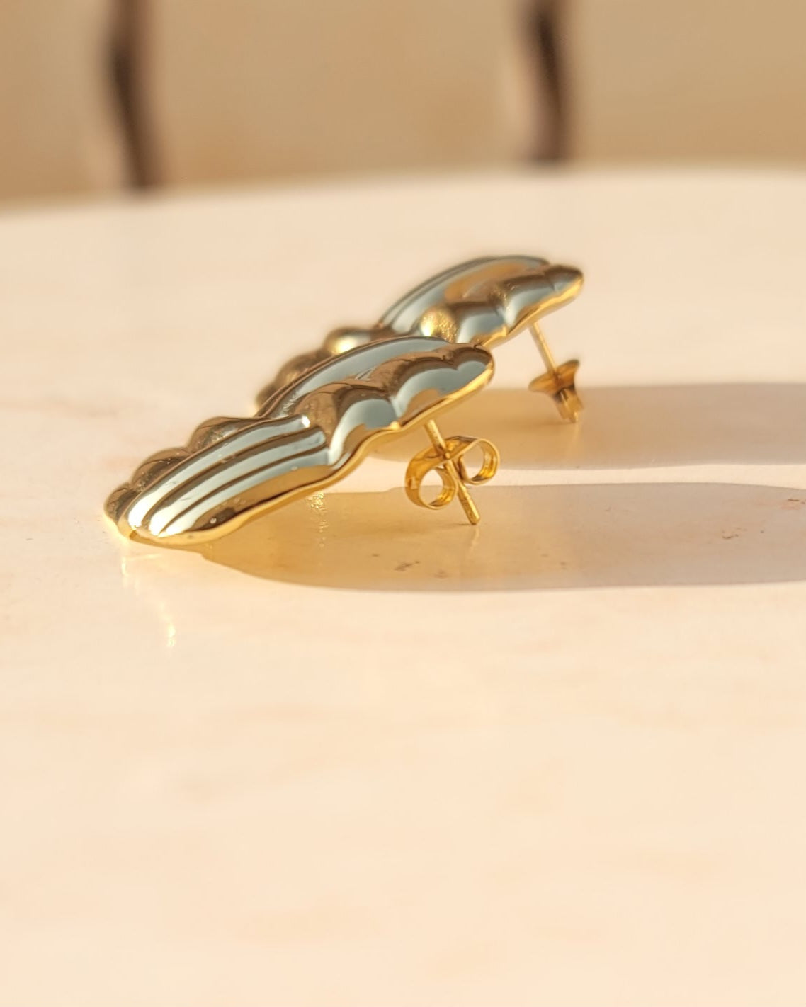 Stainless Steel Gold Plated Earrings