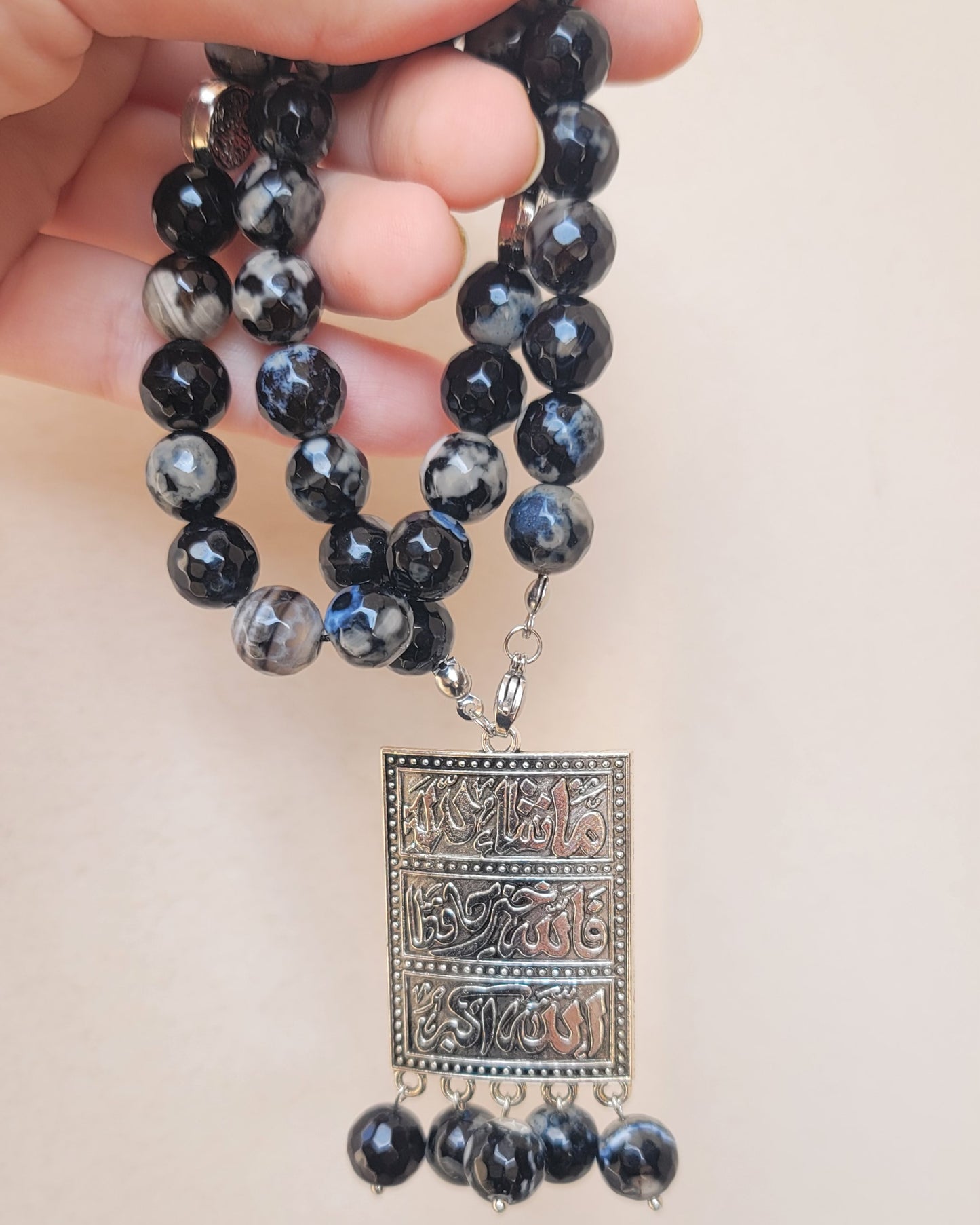 33 Beads Agate Sebha / Car Hanger
