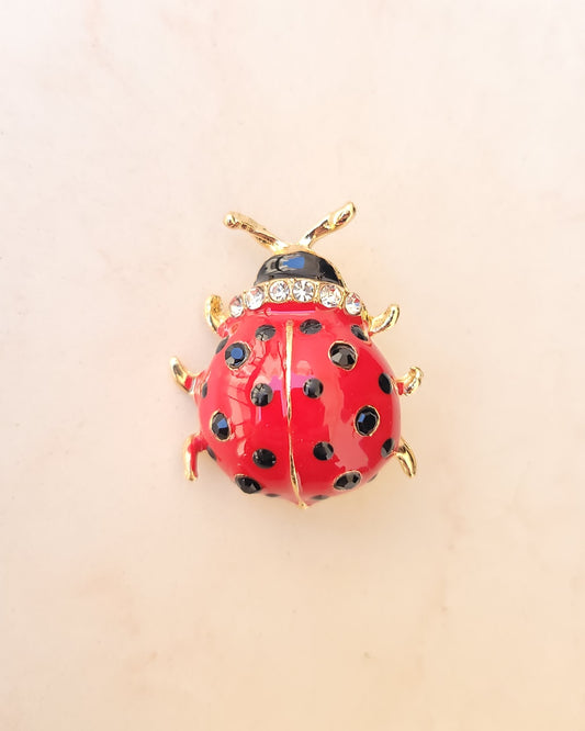 Red Ladybug Brooch