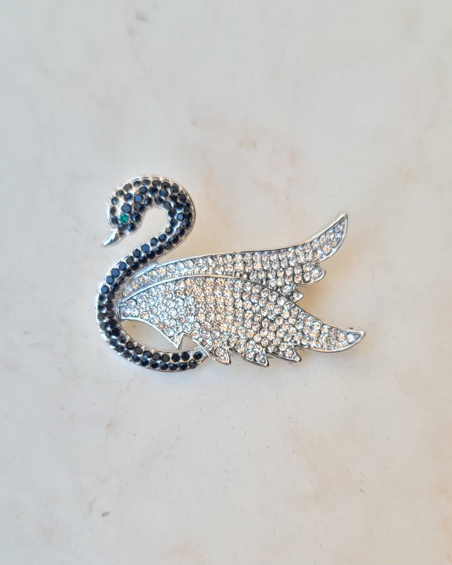 Zircon Stones Swan Brooch