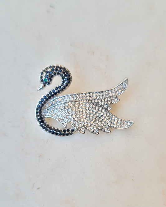Zircon Stones Swan Brooch
