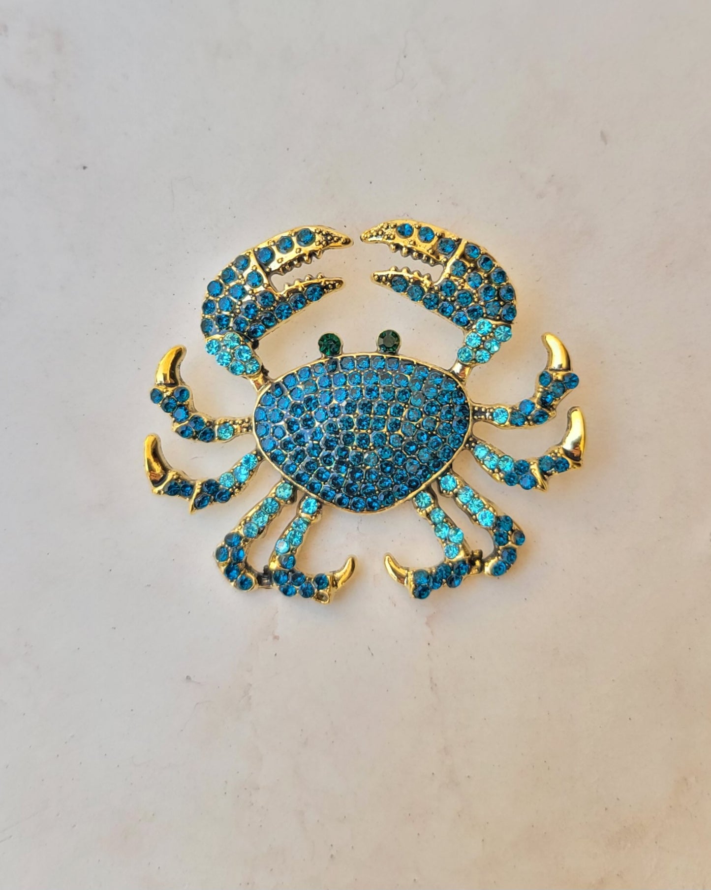 Sea Crab Brooch - Turquoise