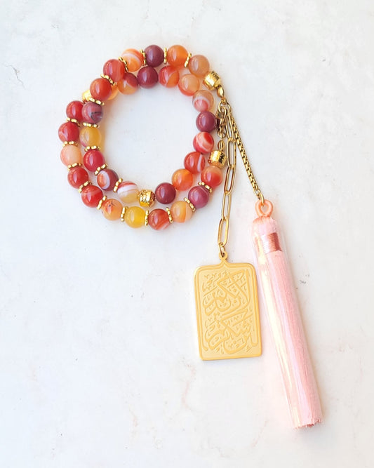 33 Beads Agate Sebha / Two Layers Bracelet