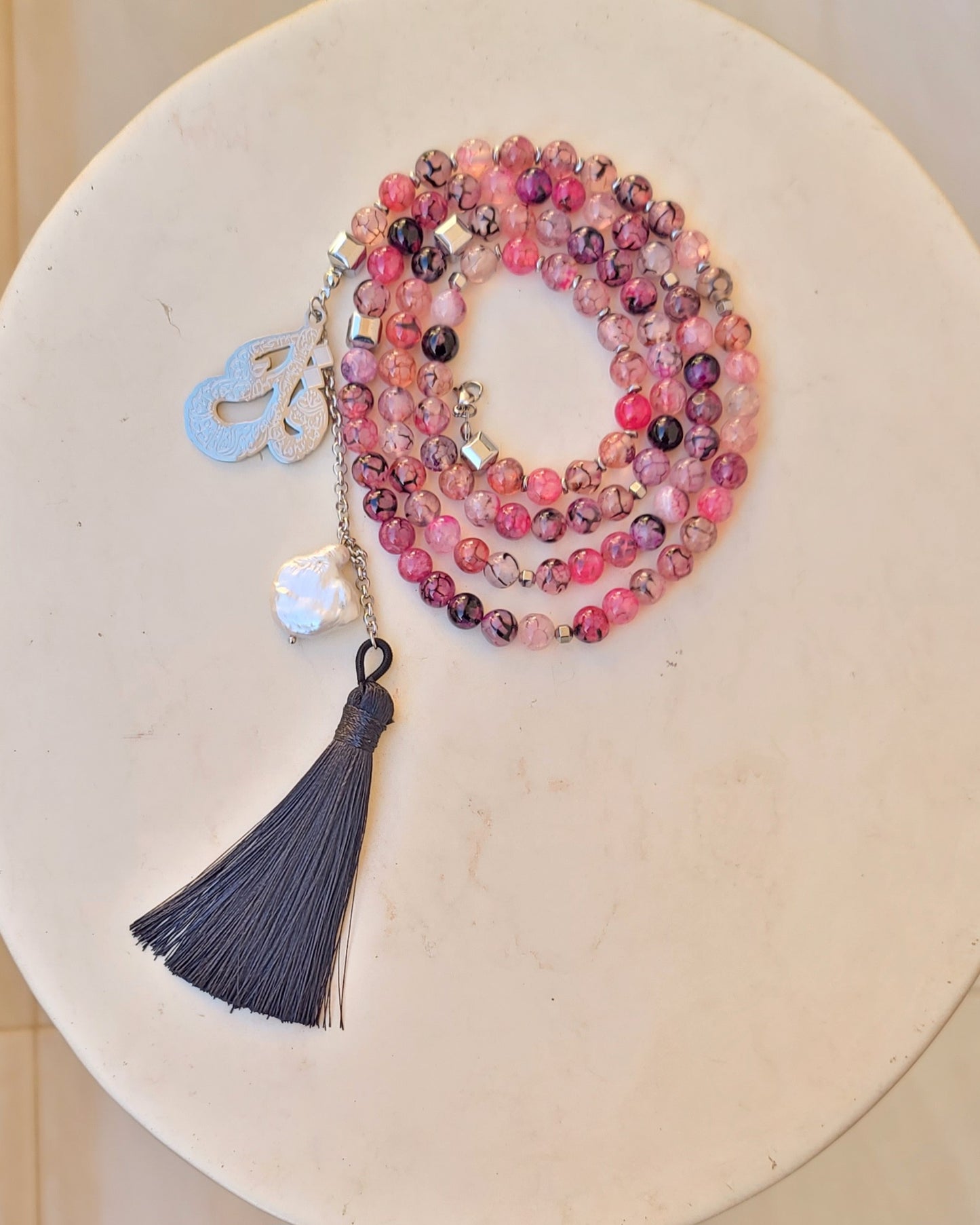 99 Wearable Long Agate Sebha / Necklace