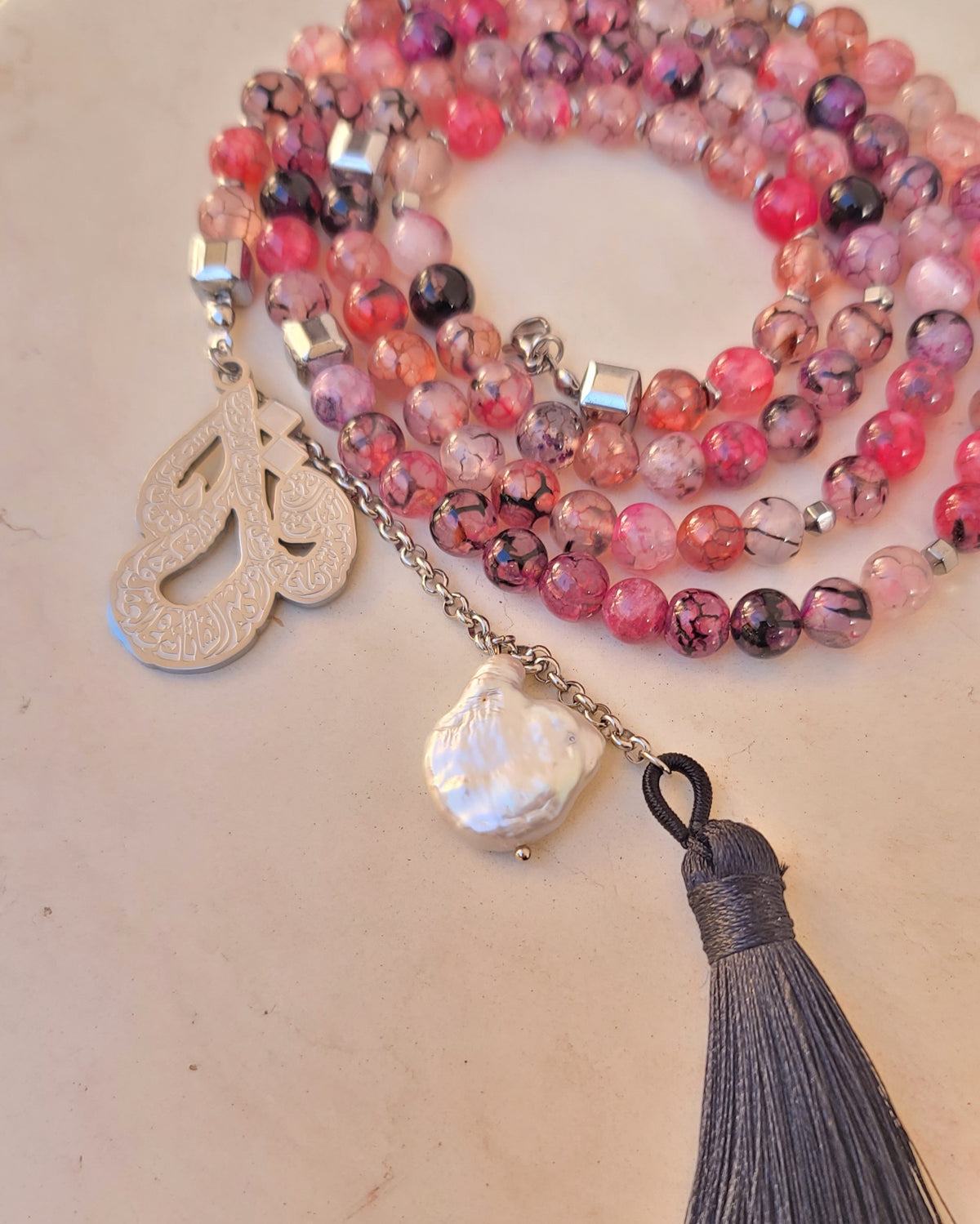 99 Wearable Long Agate Sebha / Necklace