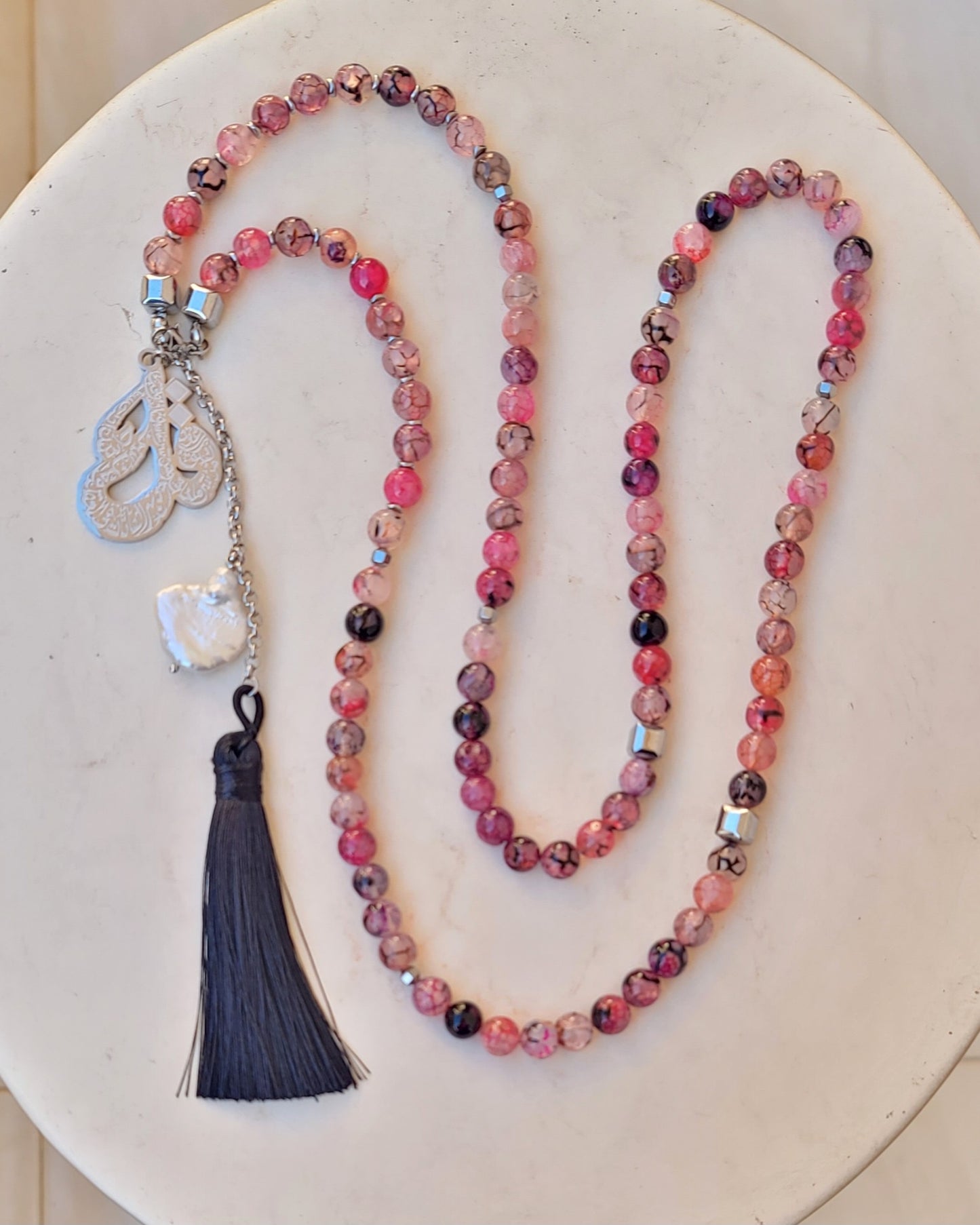 99 Wearable Long Agate Sebha / Necklace