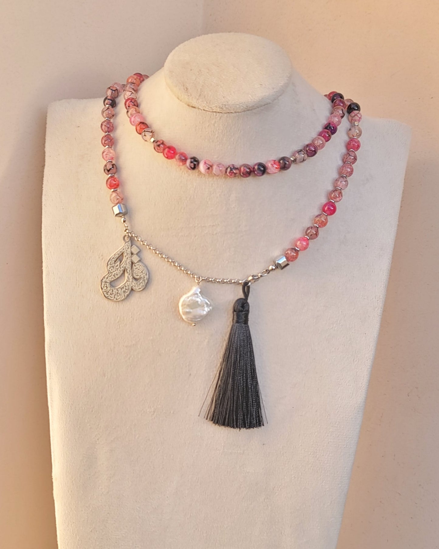 99 Wearable Long Agate Sebha / Necklace