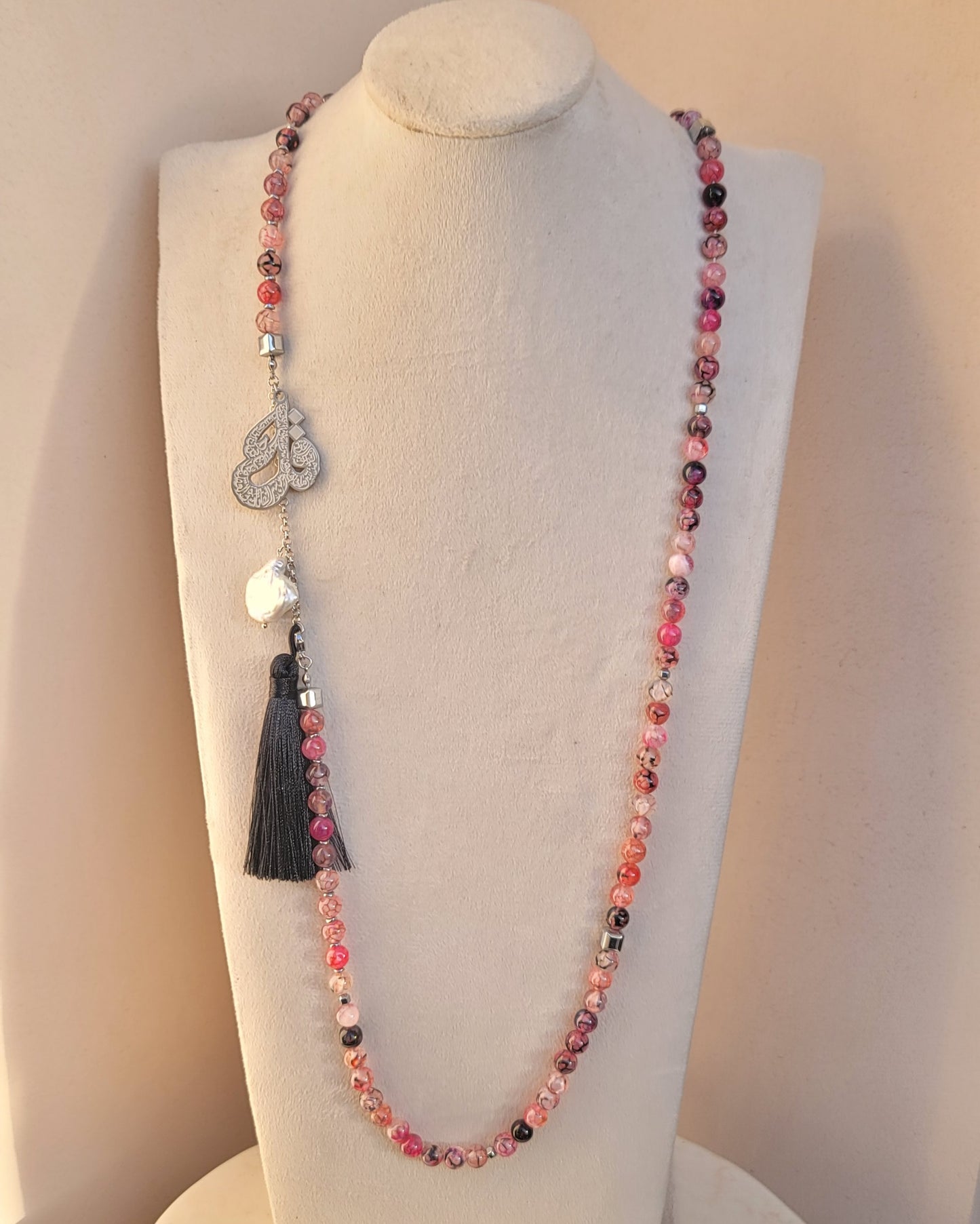 99 Wearable Long Agate Sebha / Necklace